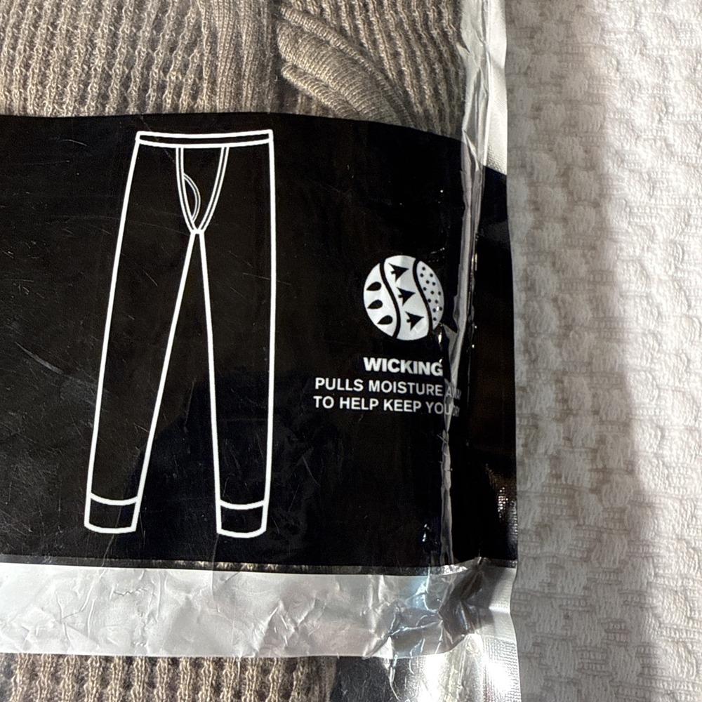 New Alfani Men's Size L Olive Thermal Knit Waffle Pants - Picture 2 of 7